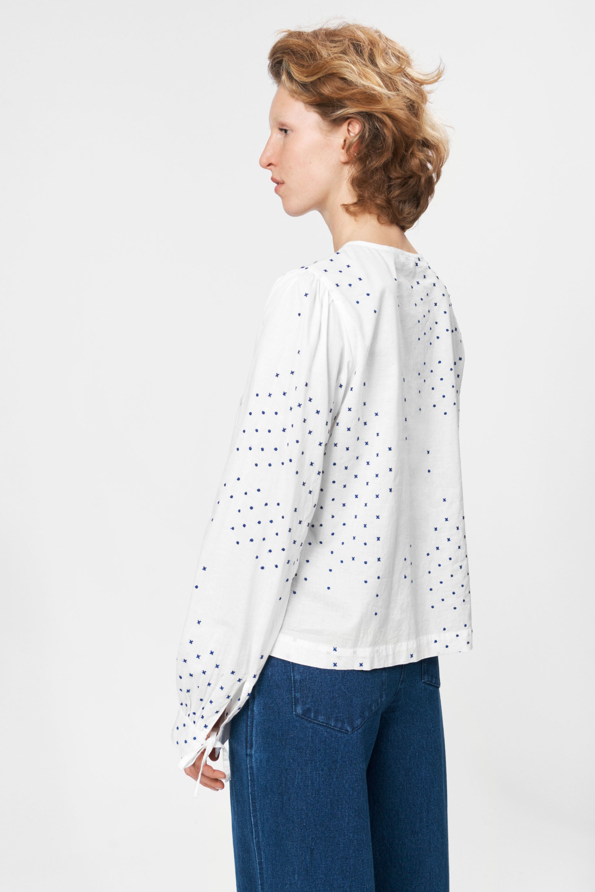 nué notes Hartwell Blouse Blouse 475 Blue Dots