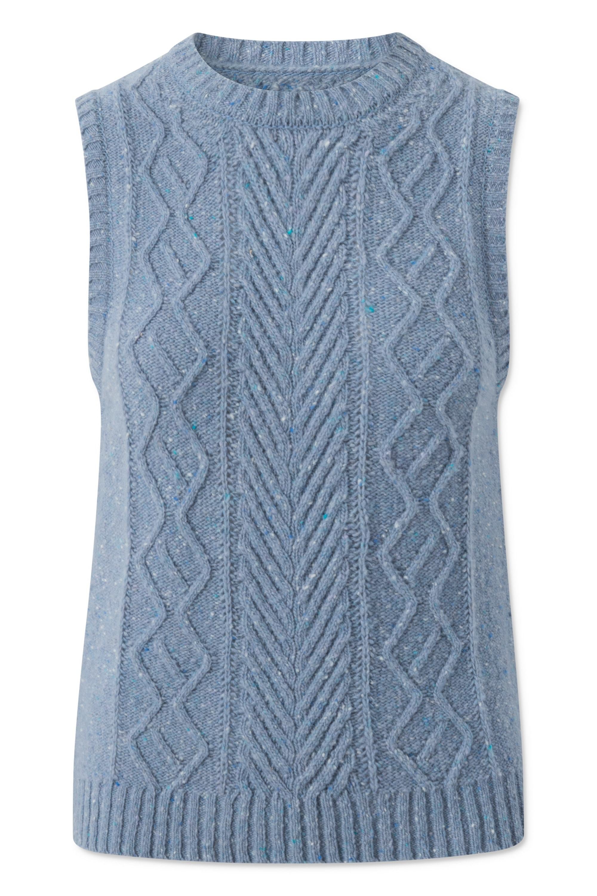 nué notes Khloe Vest - Provincial Blue KNITWEAR 466 Provincial Blue