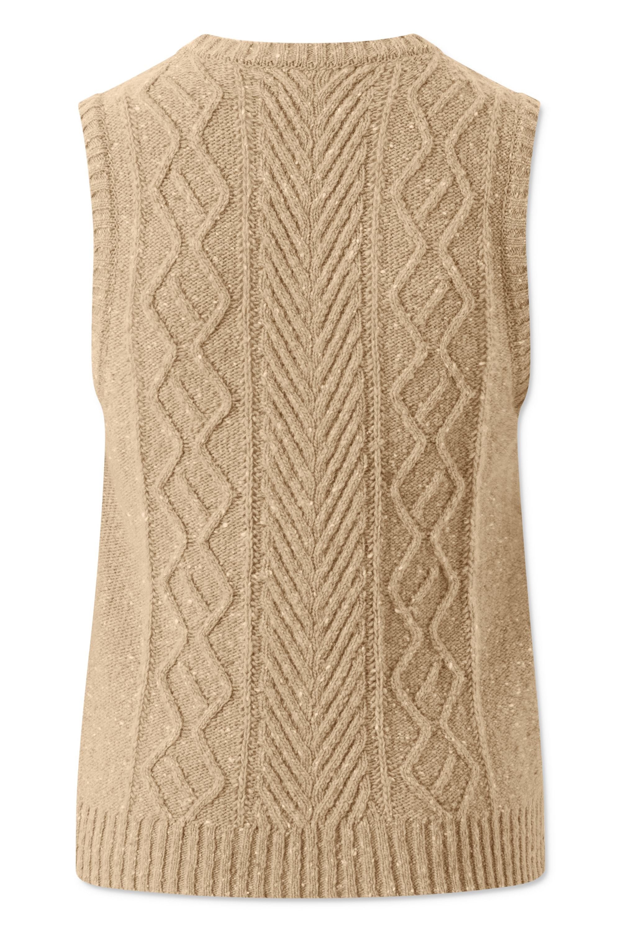 nué notes Khloe Vest - Taupe Grey KNITWEAR 727 Taupe Grey