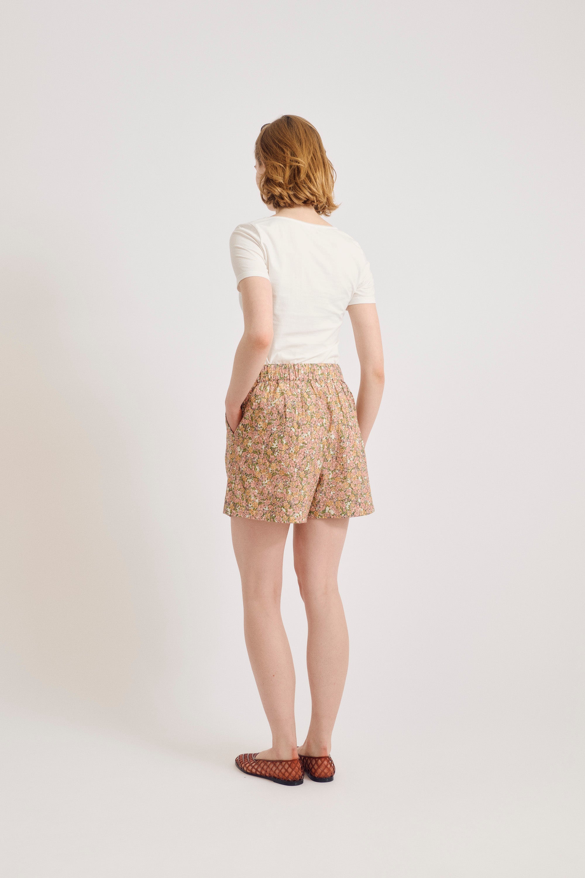 nué notes Laguna Shorts Shorts 188 Peach Floral