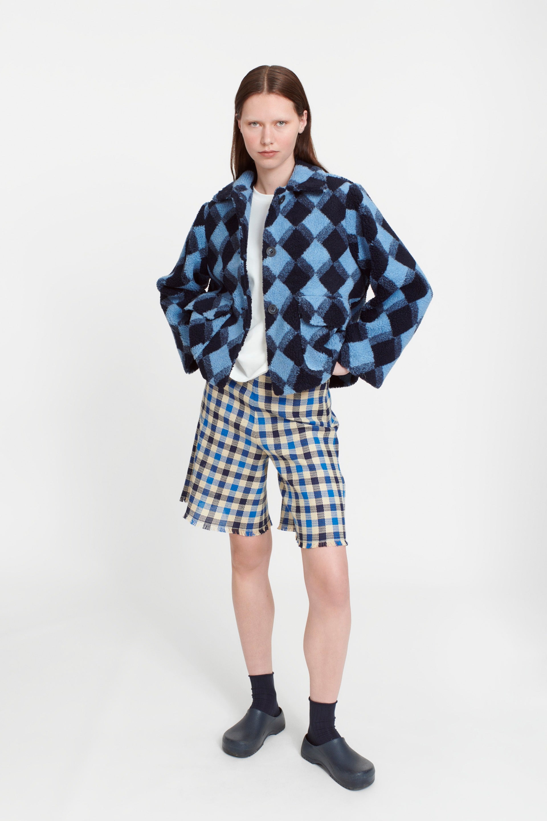 nué notes Laurent Shorts Shorts 422 Blue Check