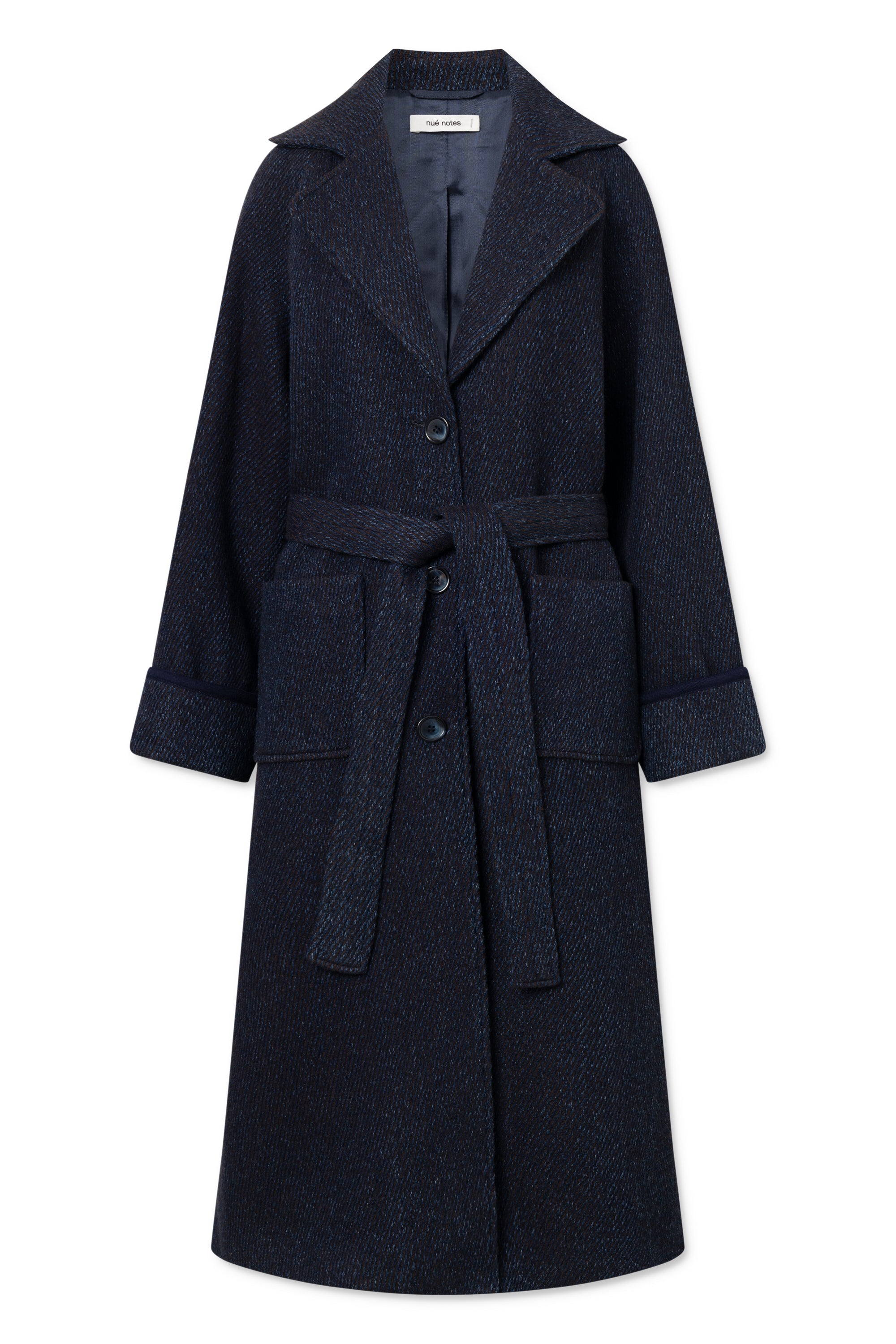nué notes Madrid Coat Coats 456 Dark Denim Stripe