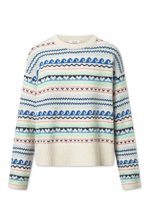 nué notes Milo Crewneck Knitwear 936 Egret Multi Knit