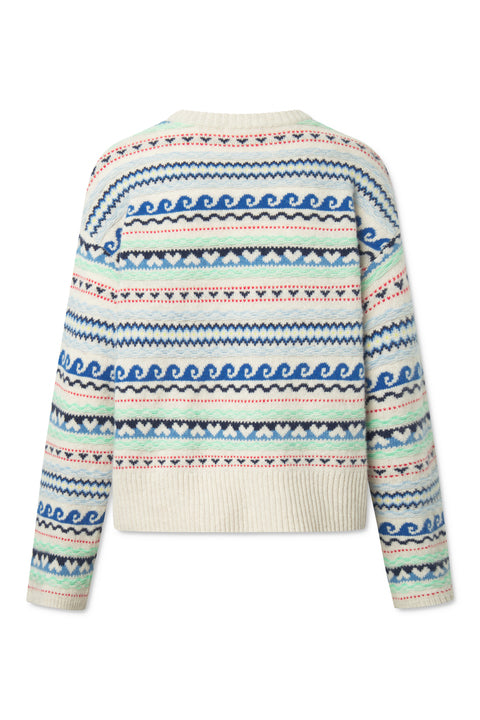 nué notes Milo Crewneck Knitwear 936 Egret Multi Knit