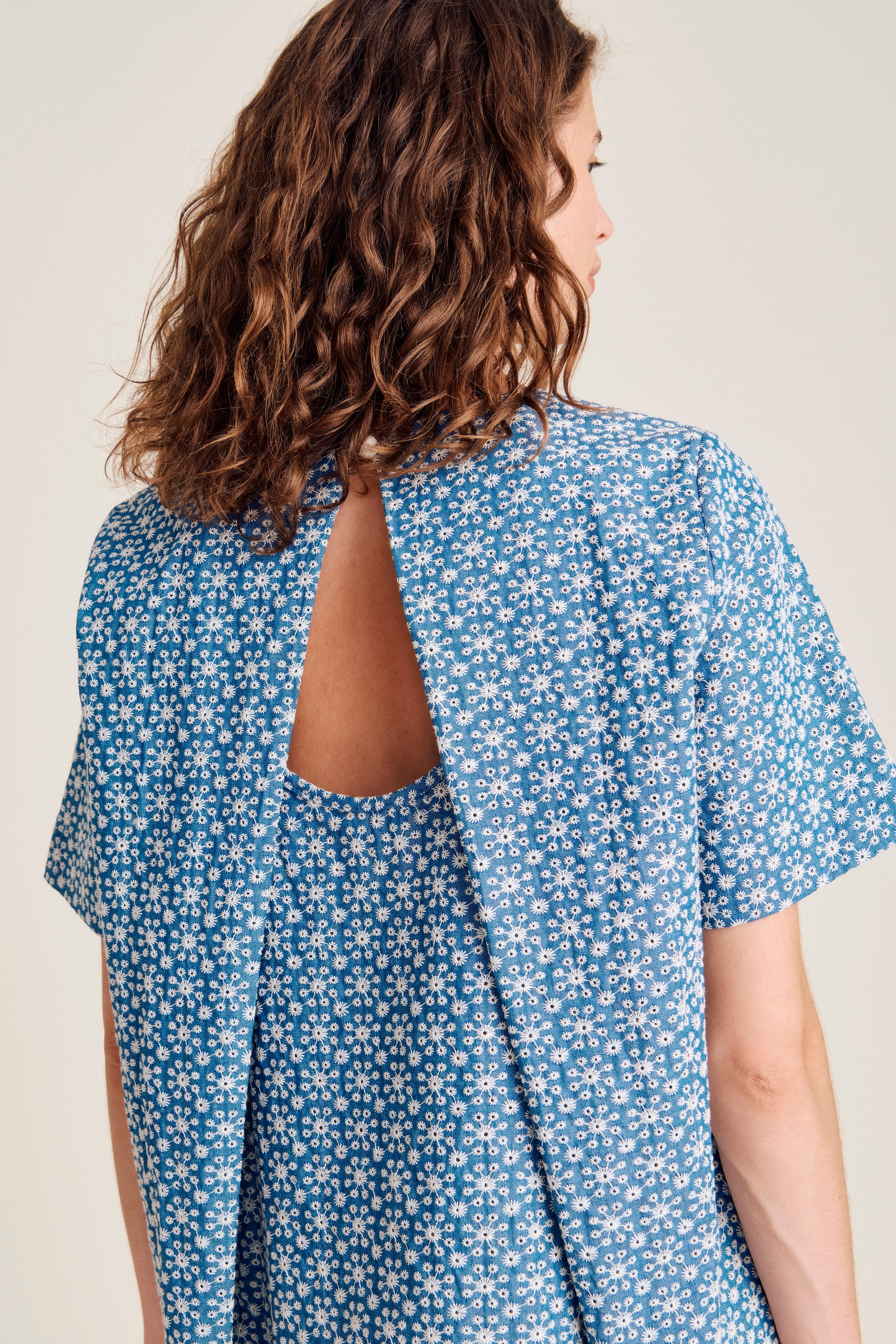 nué notes Montgomery Blouse Blouses 565 White Flower Denim