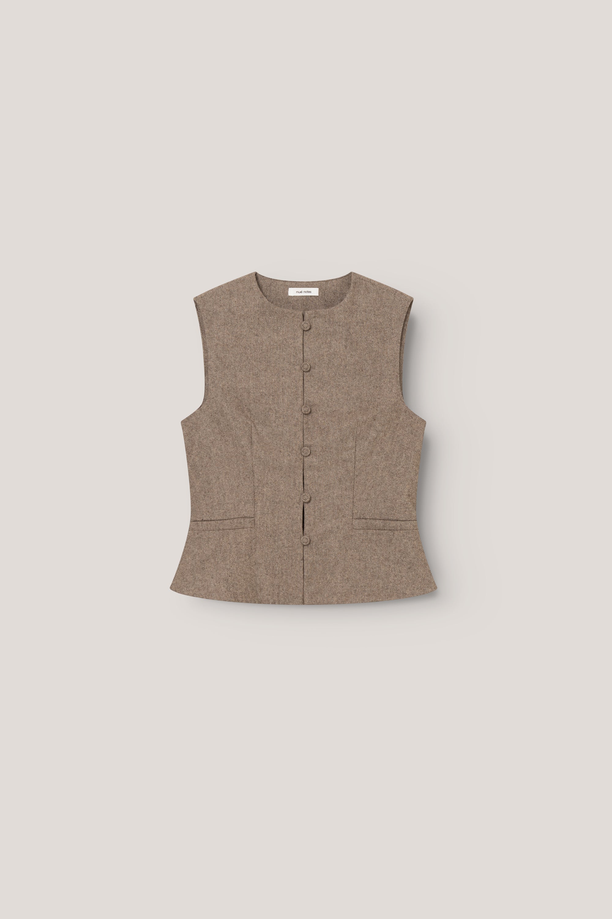 nué notes Nicolet Vest Vest 803 Brown Melange