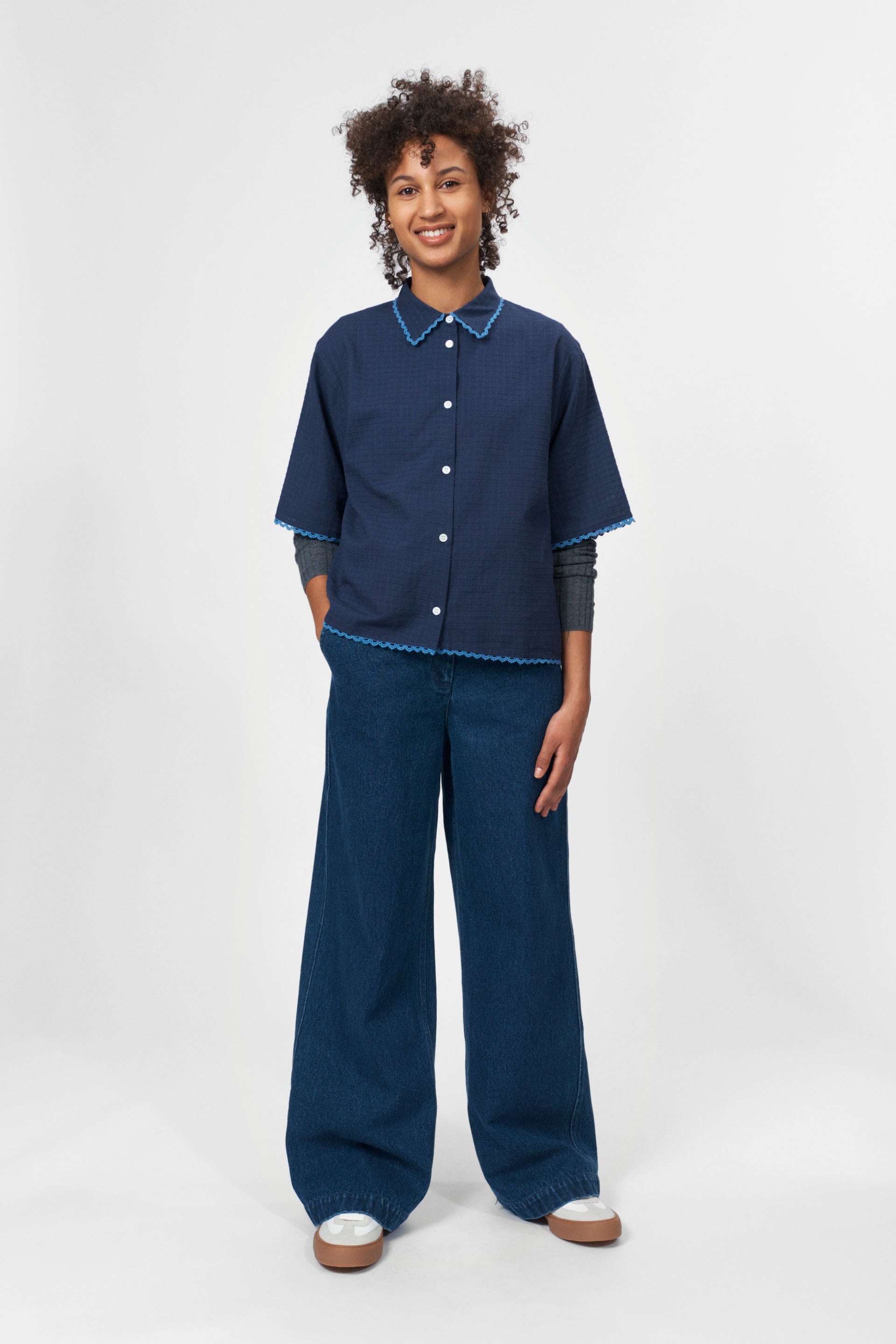 nué notes Porter Pants Pants 406 Denim Blue