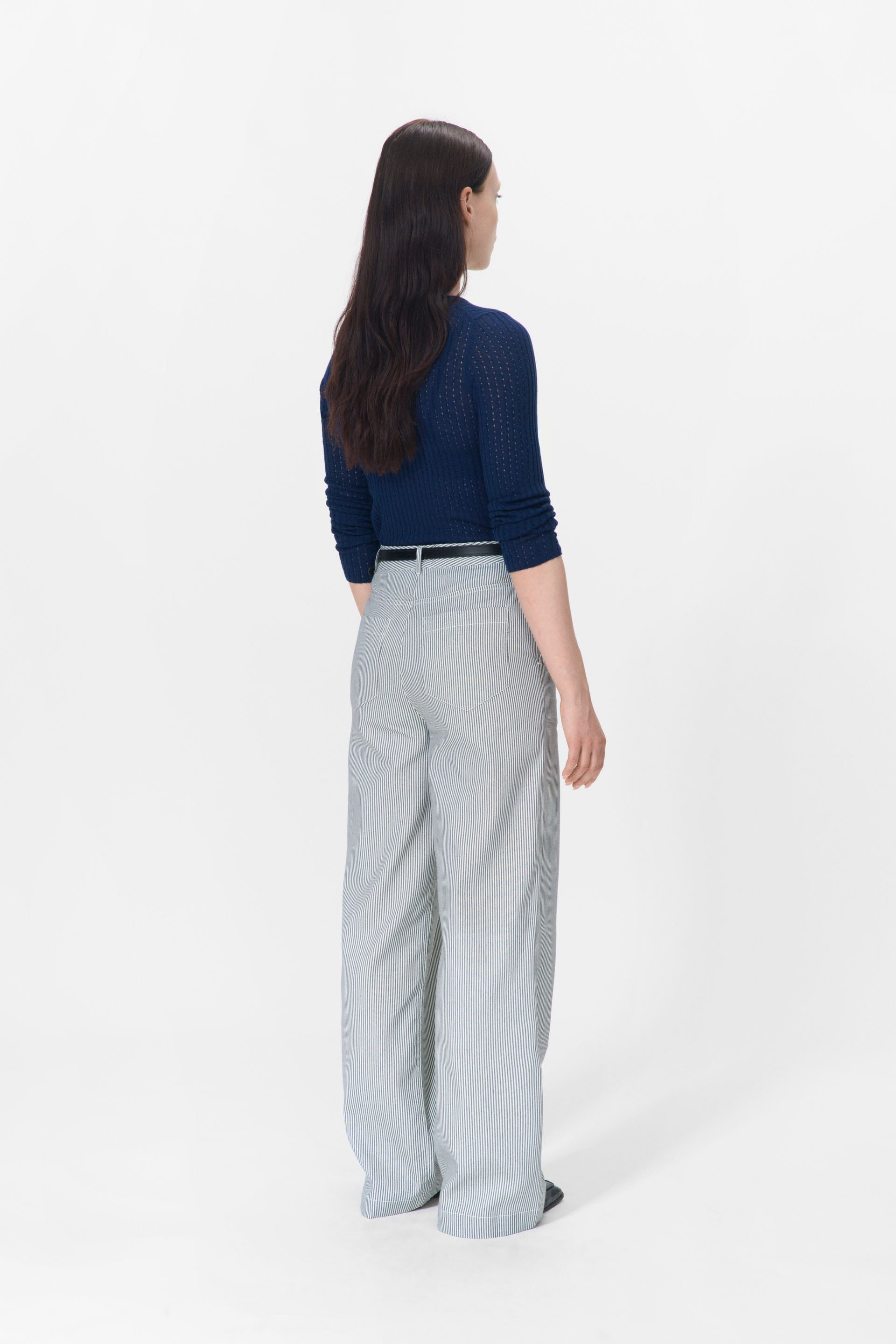 nué notes Porter Pants Pants 494 Blue Stripe