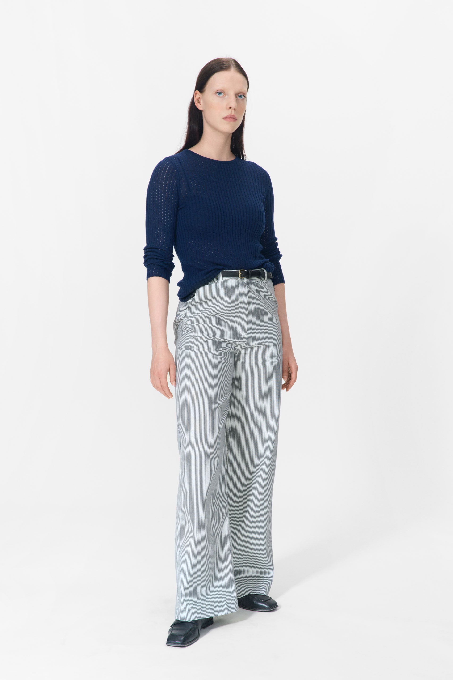 nué notes Porter Pants Pants 494 Blue Stripe