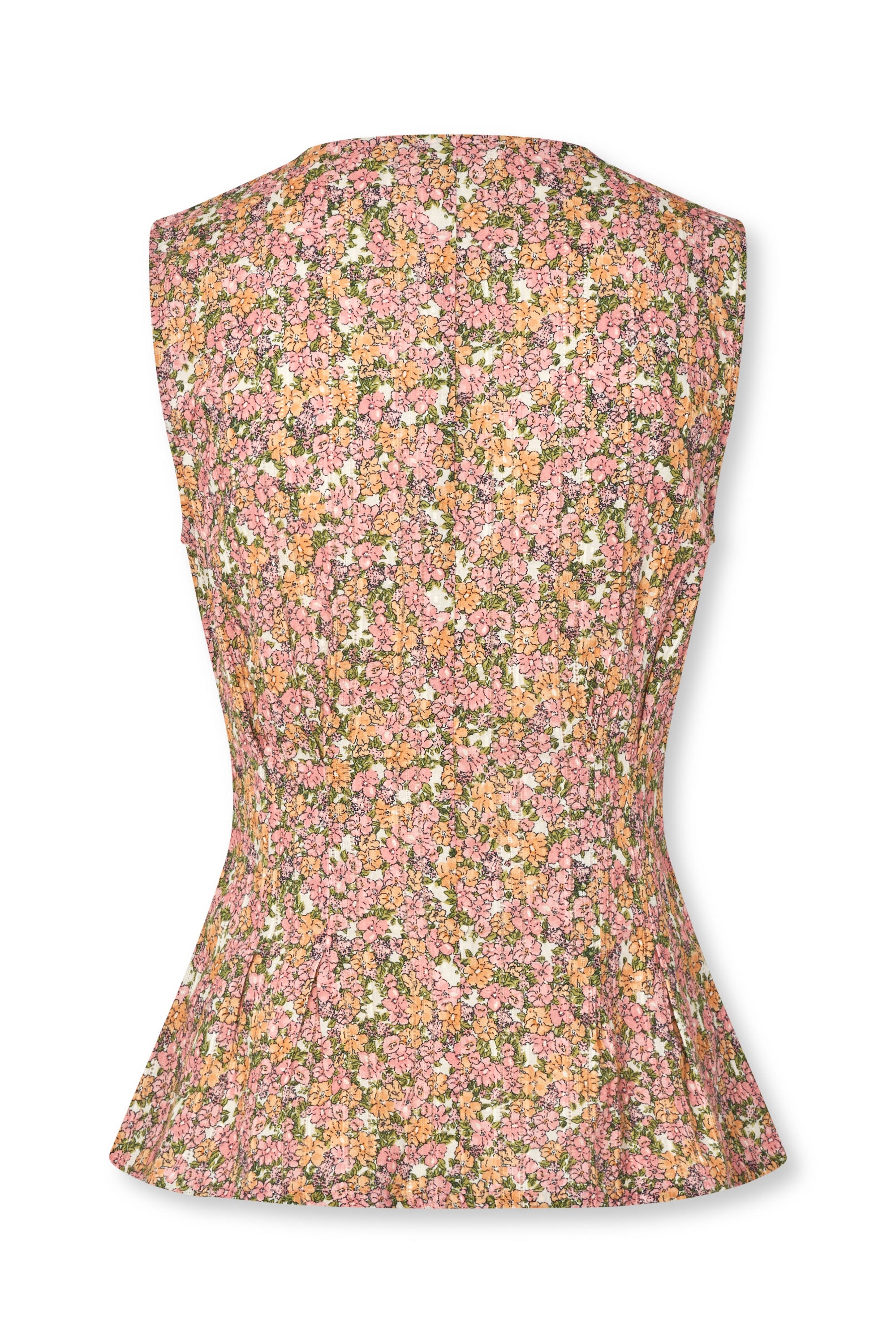 nué notes Sergovia Vest Vest 188 Peach Floral