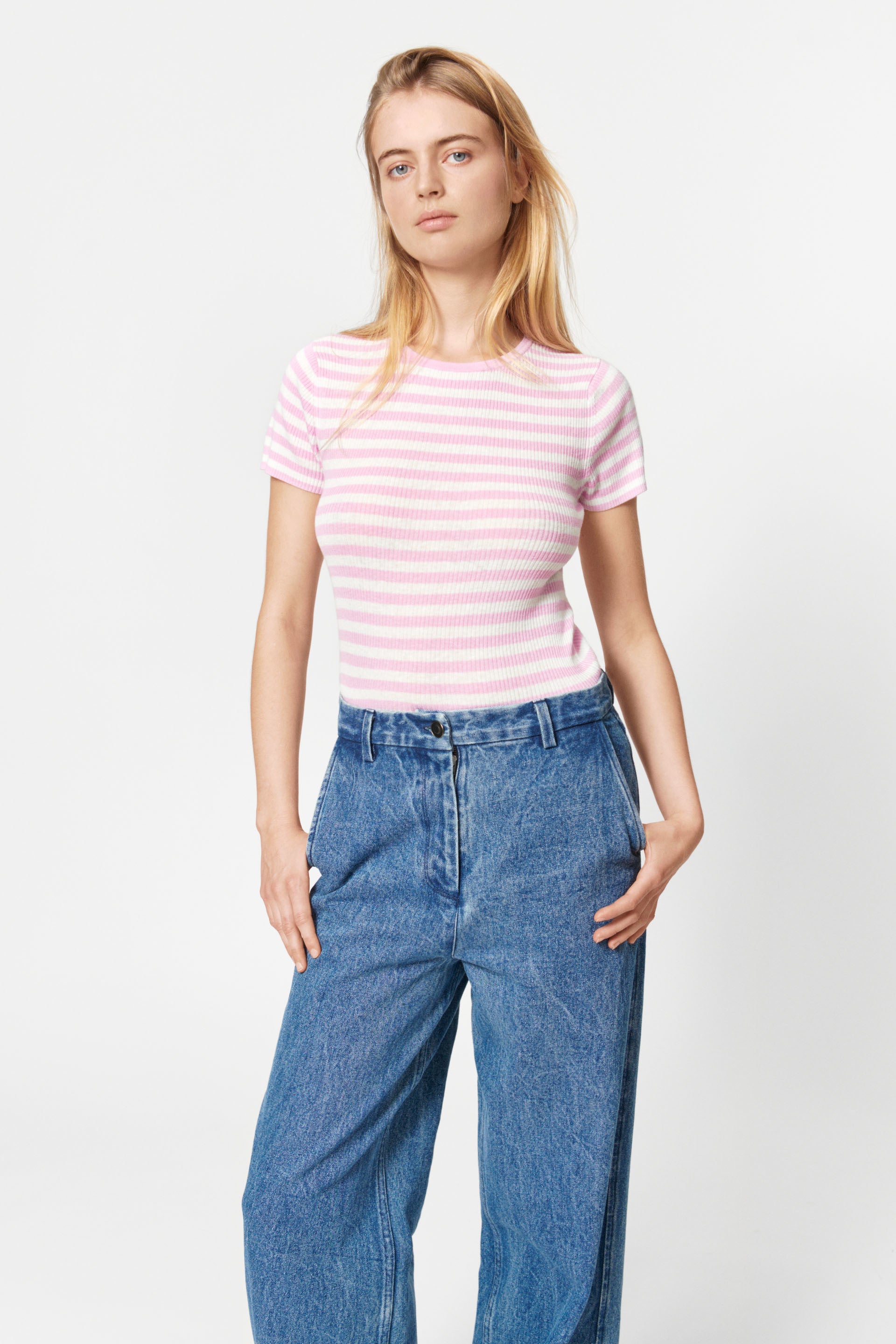 nué notes Simon T-Shirt T-SHIRTS 380 Pink Stripe
