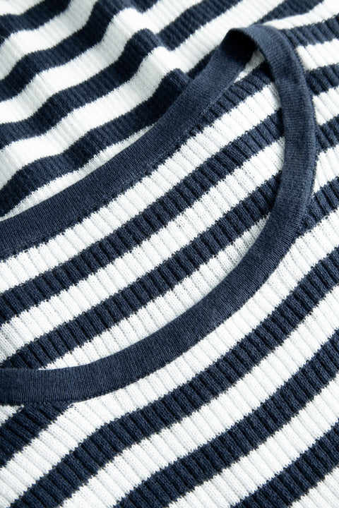 nué notes Simon T-Shirt T-SHIRTS 535 Navy Stripe