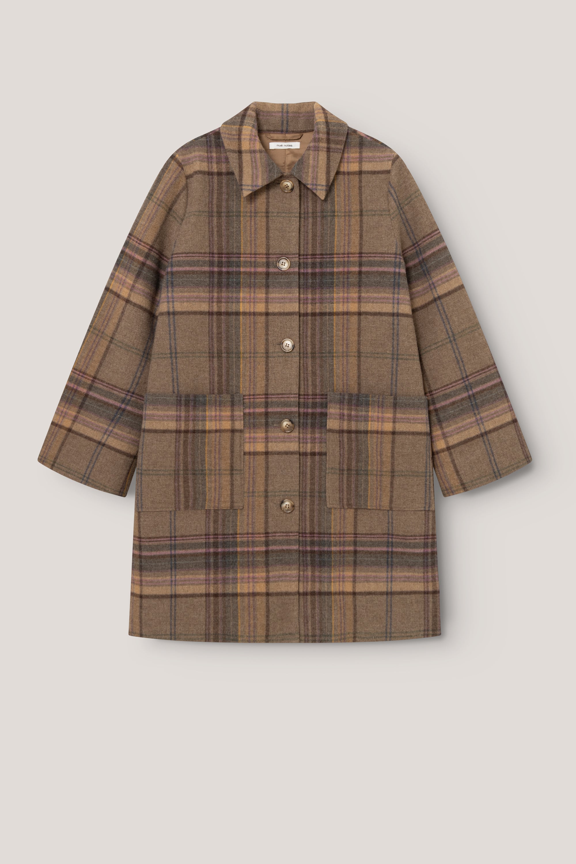 nué notes Soria Coat Jacket 914 Chestnut Pink Check