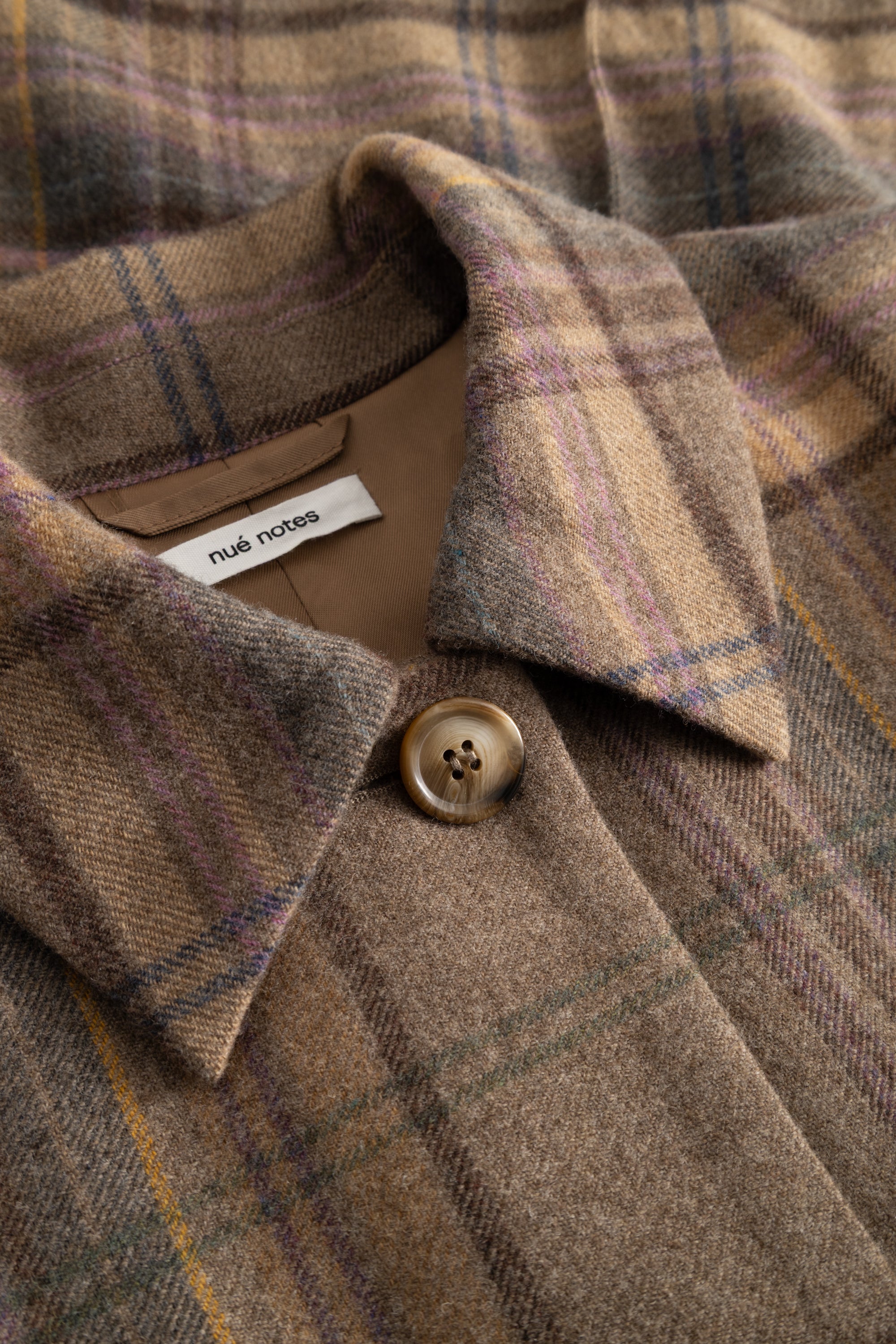 nué notes Soria Coat Jacket 914 Chestnut Pink Check
