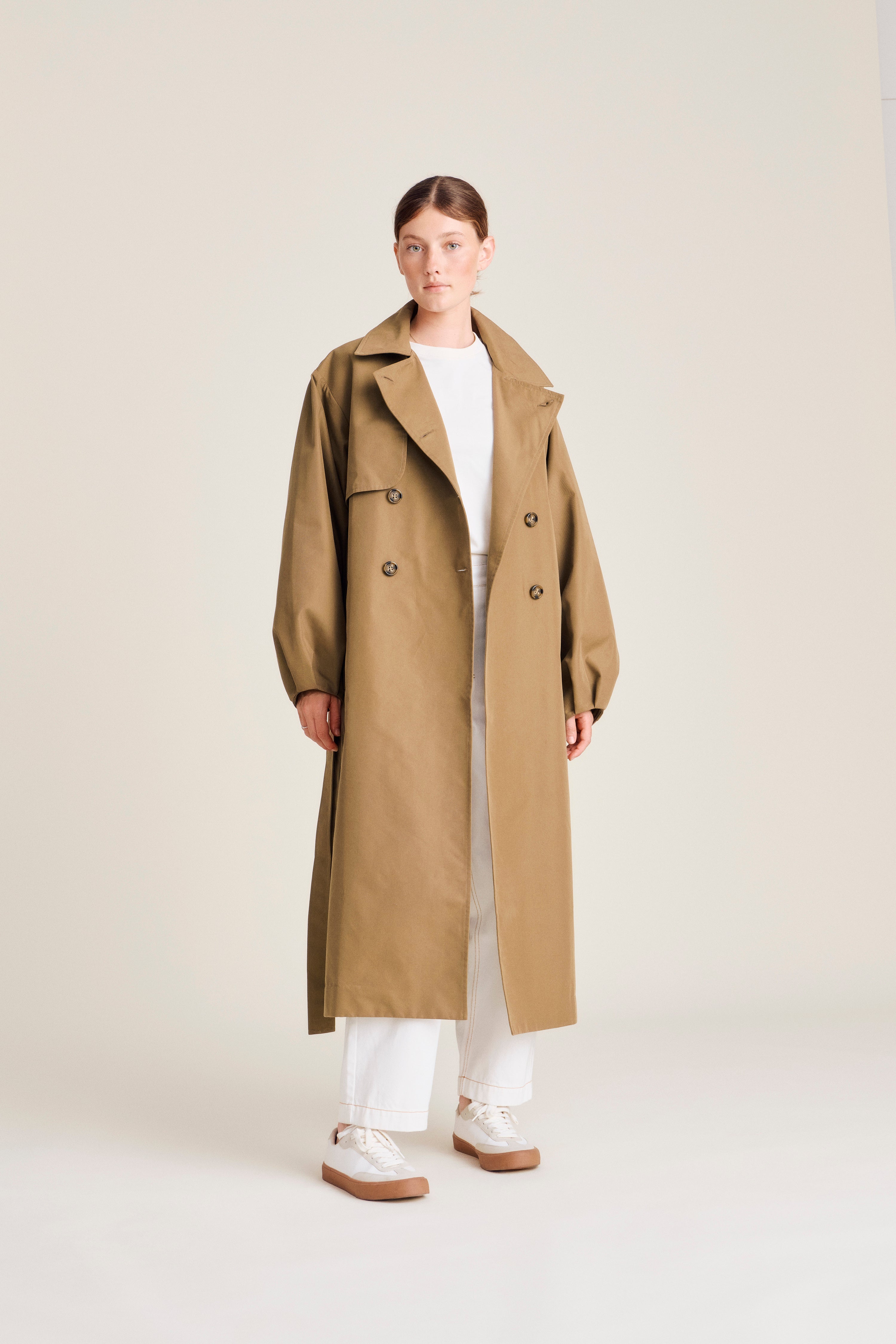 nué notes Tinaco Trenchcoat Coats 830 Soil Brown