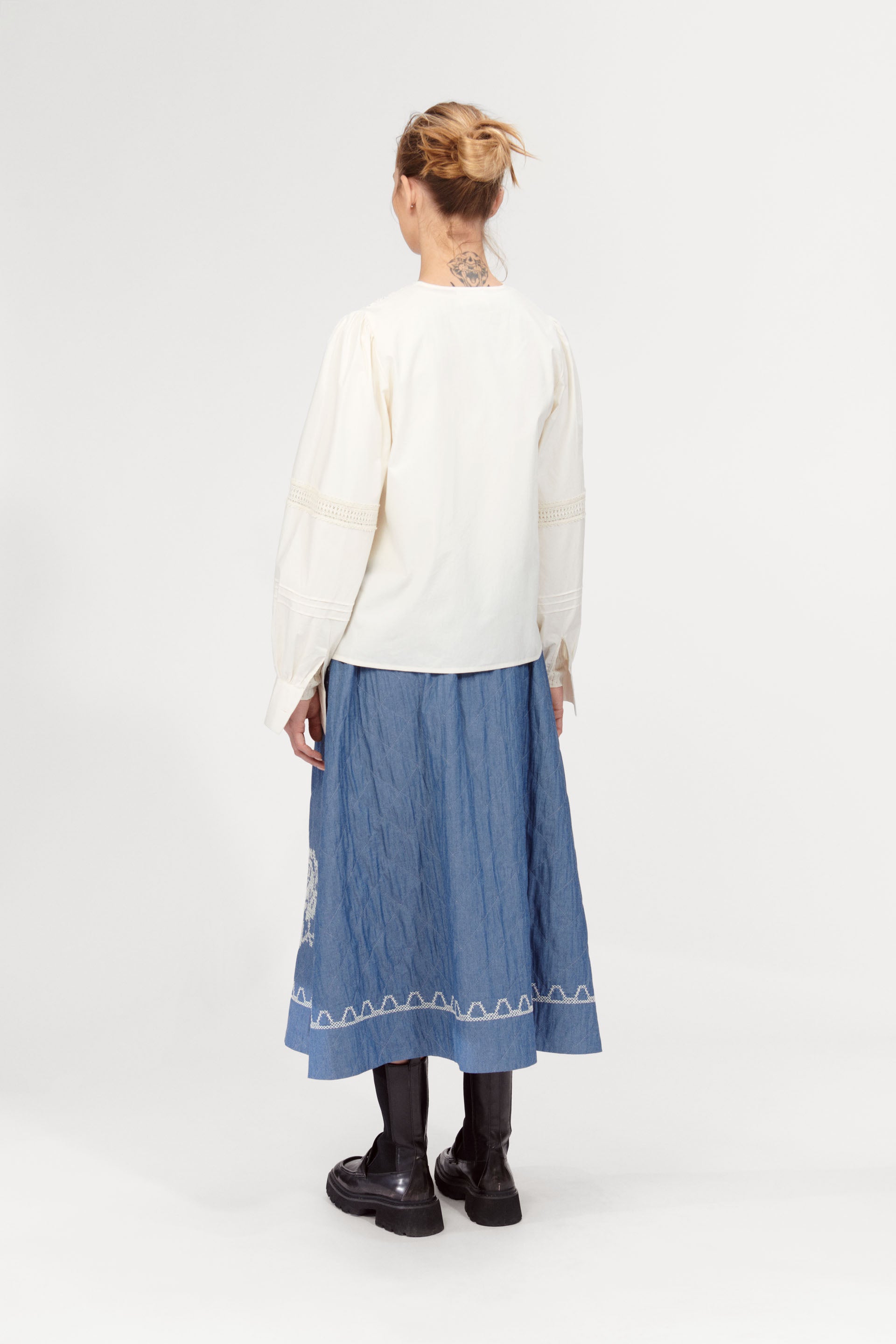 nué notes Venice Skirt Skirt 421 Dusty Blue