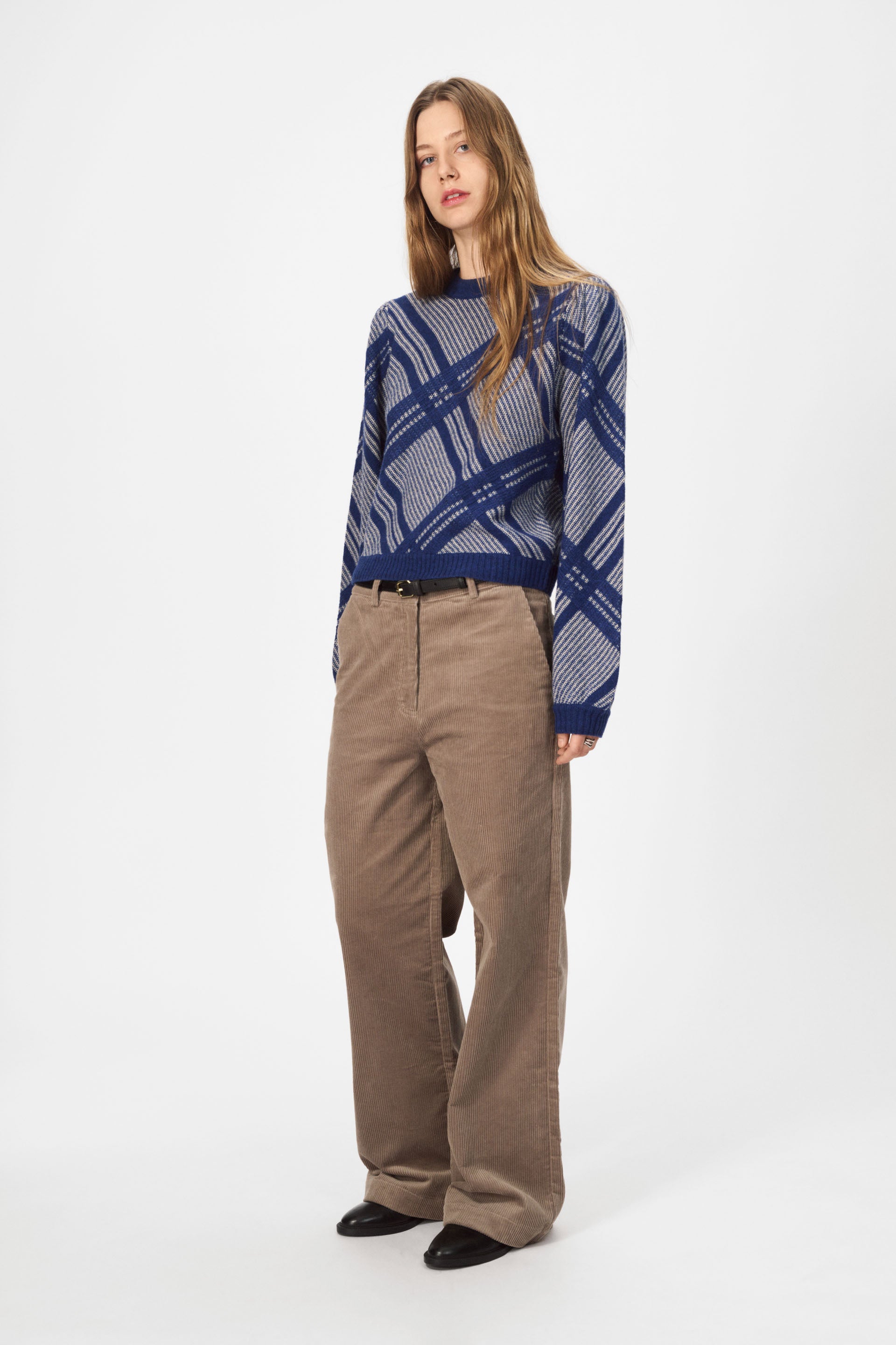 nué notes Vienna Crewneck Crewneck 913 Marine Check