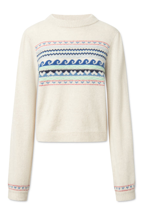 nué notes Vienna Crewneck Knitwear 936 Egret Multi Knit