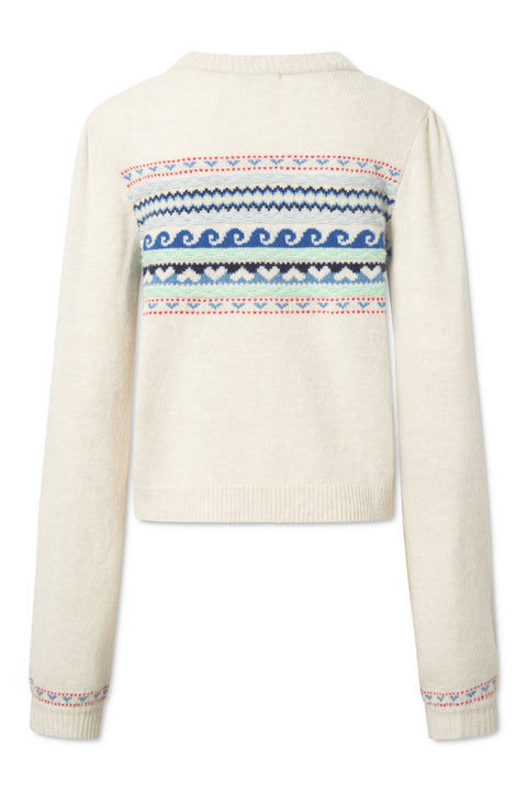 nué notes Vienna Crewneck Knitwear 936 Egret Multi Knit