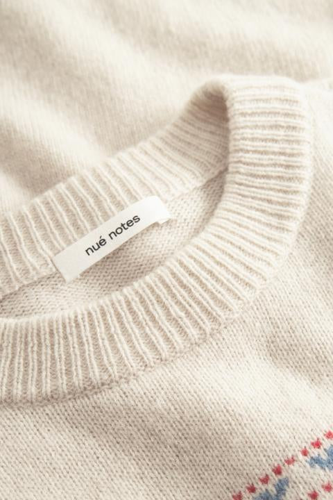 nué notes Vienna Crewneck Knitwear 936 Egret Multi Knit