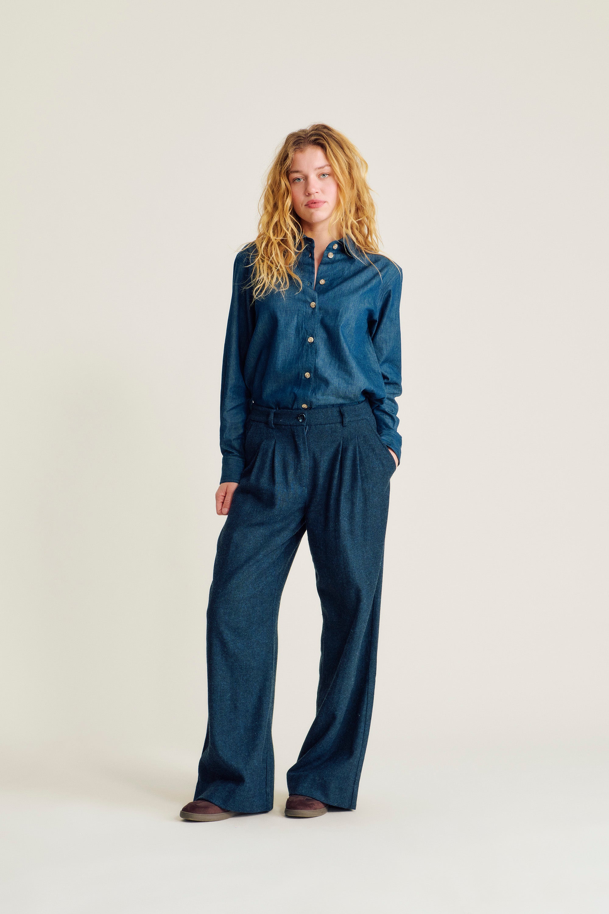 nué notes Vinstra Shirt Shirt 563 Desaturated Denim