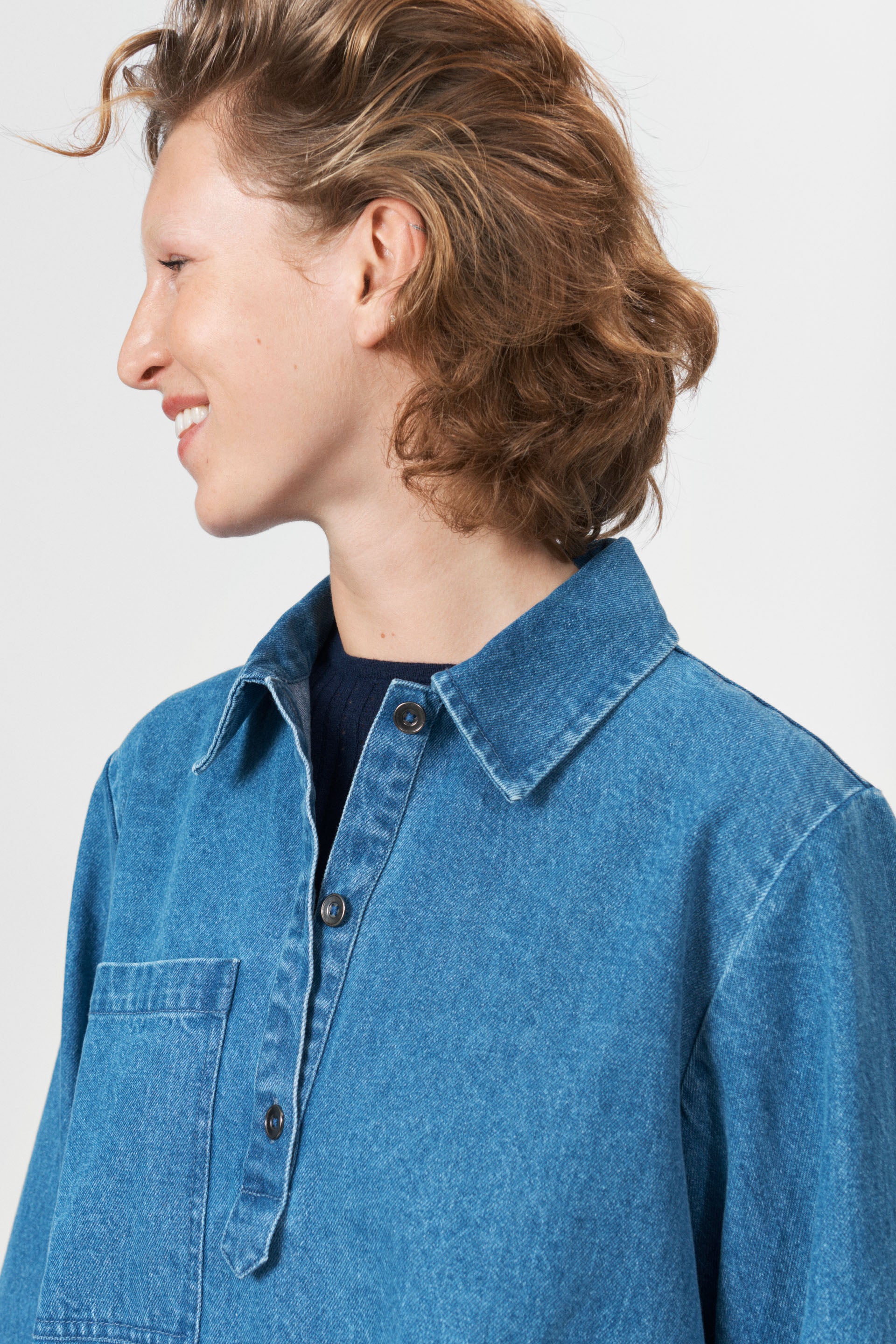 nué notes Zion Shirt Shirt 402 Heavy Washed Denim