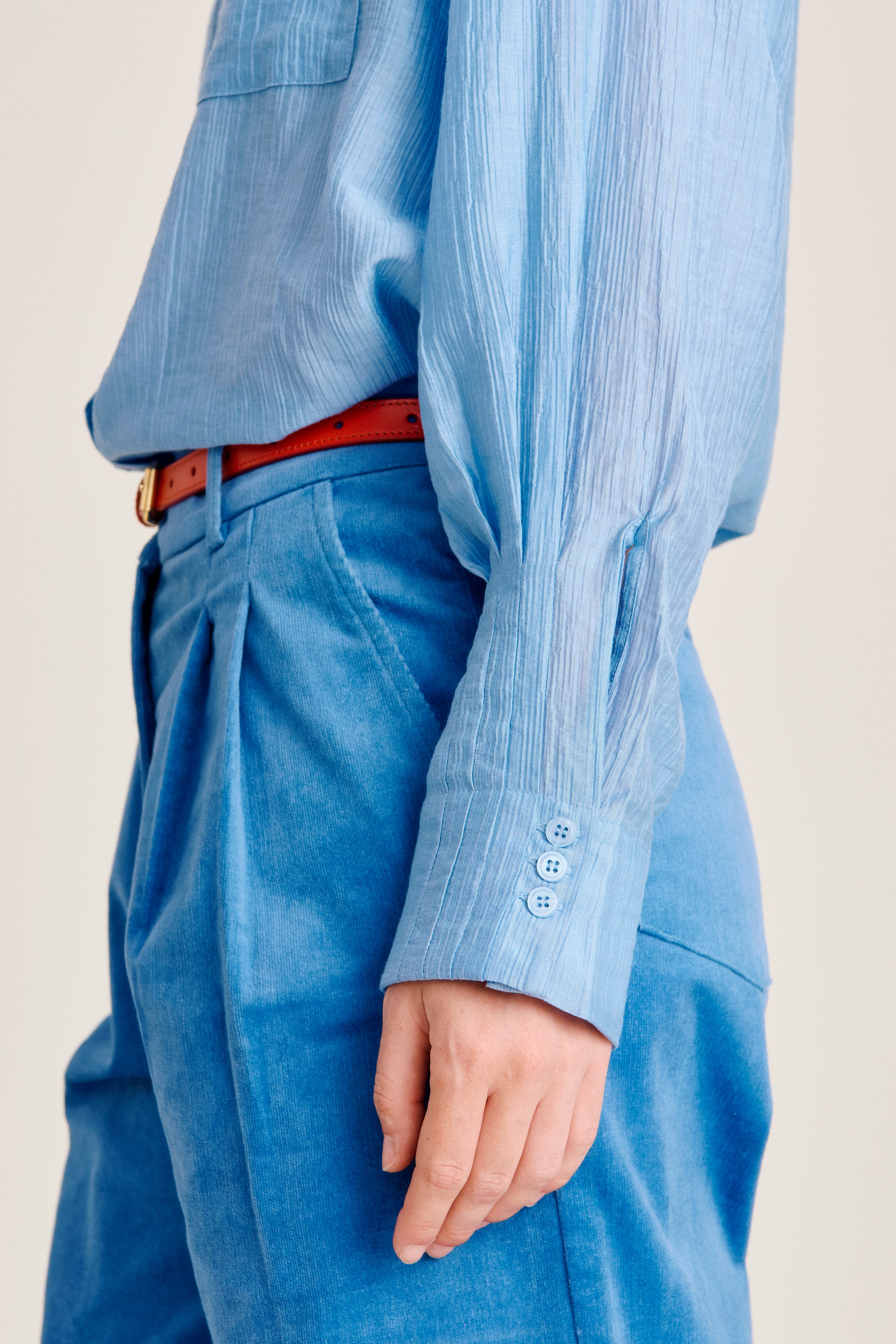 nué notes Zuata Shirt Shirt 467 Sky Blue