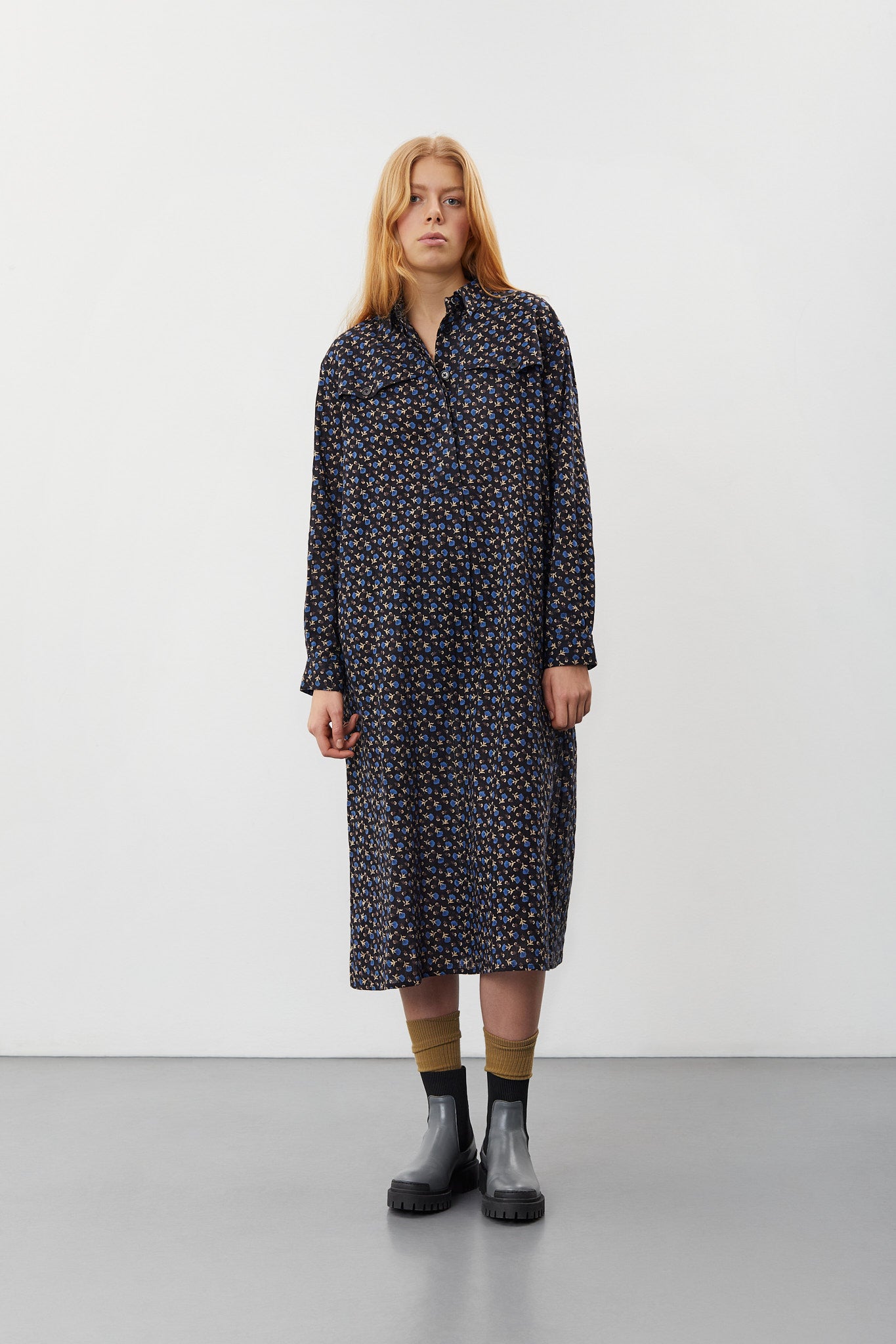 nué notes Thorax Dress - Flower Black Dresses 999 Black
