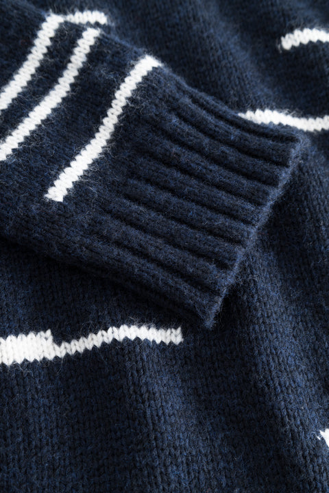 nué notes Viggo Pullover - Navy Tofu KNITWEAR 938 NAVY TOFU